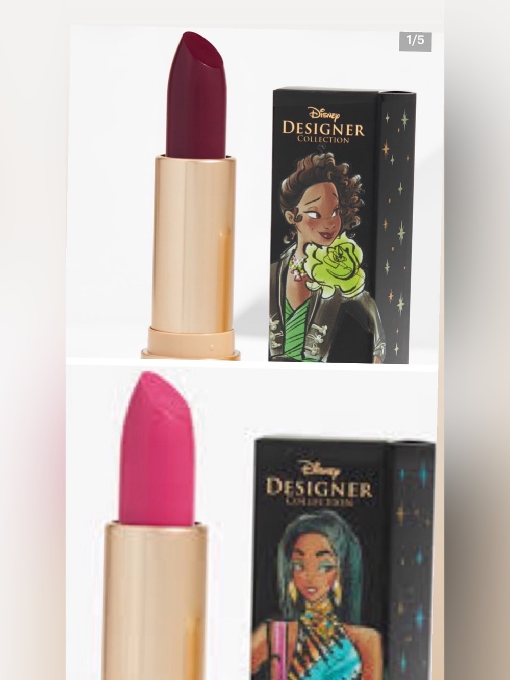 Colourpop x Disney Designer Collection Lux Lipstick in Tiana & jasmine